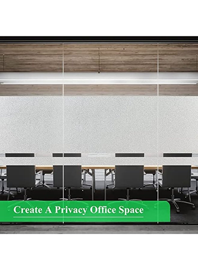 CLENEA Window Privacy Film, Frosted Glass Static Sticker, Self Adhesive Opaque Vinyl Bathroom Door Sticker, UV Protection, Easy To Use, For Smooth Glass Surfaces, Can Be Used For Home, Office, 60x200cm - Image 4